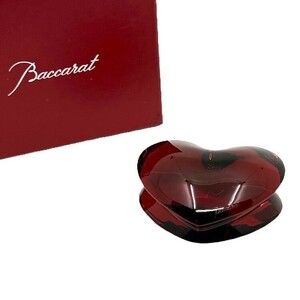  beautiful goods baccarat Heart ornament paperweight red 24E19