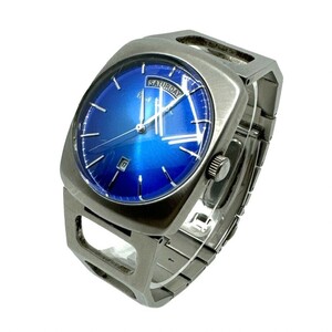 ポールスミス クオーツ メンズ腕時計 レトロ 青文字盤 キムタク着用モデル 6150-H18831 シルバー 24E19