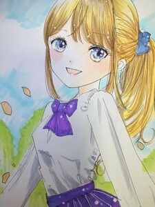 女の子 手描きイラスト