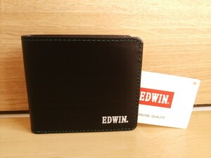新品EDWIN*ウォレット*未使用エドウィン*送料無料メンズ*二つ折り財布コンパクト*黒