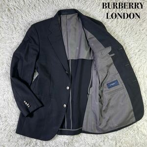 BURBERRY LONDON Burberry London tailored jacket 3B blaser moheya/mo hair . silver button side Benz piling button hose Logo reverse side 