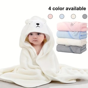  animal pattern for children bath towel bathrobe white. bear [ super soft . suction . eminent ]