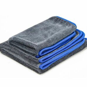 マイクロファイバー洗車タオル 超吸水拭き専用カーケア用マイクロファイバー布（60 x 90 cm/50 x 60 cm）計2枚