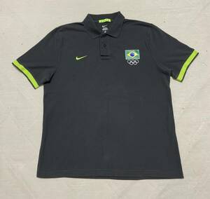 ナイキ　NIKE サッカー　ブラジル代表　2012 オリンピック　ロンドン大会仕様　ポロシャツ　Lサイズ　used