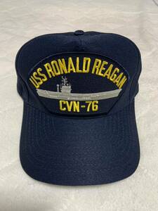 アメリカ海軍　U.S.NAVY CVN-76 空母　ロナルド・レーガン　識別帽　長期保管品