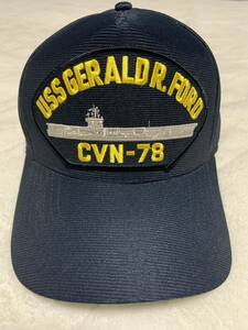 アメリカ海軍　U.S.NAVY CVN-78 空母　ジェラルド・R・フォード　識別帽　長期保管品