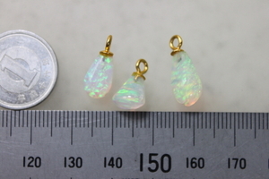  compound opal ( Kyocera made ), charm 3 piece 1 set 