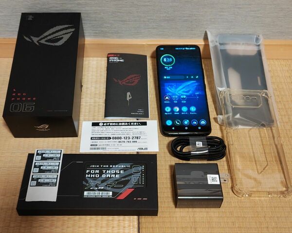 日本版 ROG Phone 6 ストームホワイト 16GB / 512GB android 14 アップデート済み TPUケース付