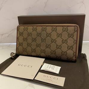 グッチ GUCCI 財布 長財布 GGキャンバス GG金具 ラウンドファスナー メンズ