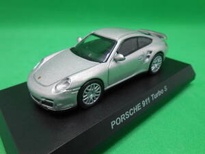 1/64　京商　ポルシェ　Porsche 911 Turbo S　シルバー　コレクション　ミニカー　 