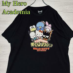 【入手困難】 僕のヒーローアカデミア　サンリオ Tシャツ　2XLサイズ　キティーちゃん　ヒロアカ　ケロケロケロッピ　ビッグプリント