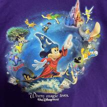 【入手困難】Disney ディズニー　ファンタジアミッキー　Tシャツ　Lサイズ　希少デザイン　半袖　海外　一点物　キャラクター　ゆったり_画像5