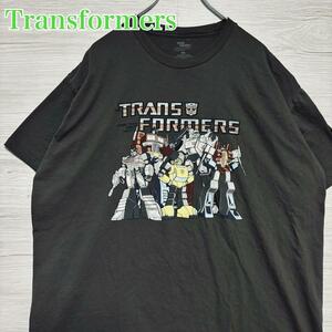 【入手困難】Transformersトランスフォーマー　Tシャツ　2XLサイズ　キャラ集合　人気　一点物　レア　半袖　映画　ムービー　アニメ　海外