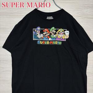 【入手困難】 SUPER MARIO マリオ Tシャツ 2XLサイズ　ゆったり　キャラクター　一点物　レア　半袖　アニメ　ゲーム　映画　海外　輸入