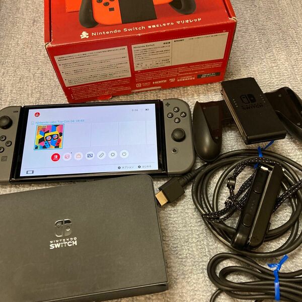 Nintendo Switch JOY-CON(L) (R) グレー有機ELモデル 本体セット動作品
