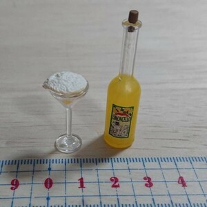 単品 リーメント◆シャンパン グラス　ミニチュア　ムーミン　ハッピーガーデン8◆お酒　レモンチェッロ