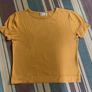 DAKS LONDON ダックス カットソー Tシャツ 半袖　レディース　Mサイズ やまぶき色