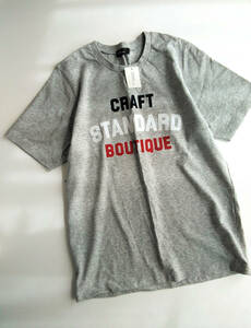 【新品】メンズ　CRAFT STANDARD BUTIQUE ★コットン素材　ロゴＴシャツ　Ｌサイズ　グレー