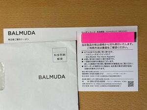 バルミューダ株主優待クーポン 30%割引　2024年5月31日まで有効　BALMUDA