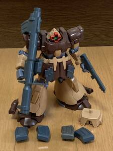 【ジャンク】1/144 hguc ドムトローペン　サンドブラウン　現状品　素組品　塗装なし　ガンプラ