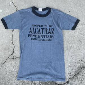 ビンテージ　デッドストック　アルカトラズ　刑務所　リンガー　Tシャツ　240524