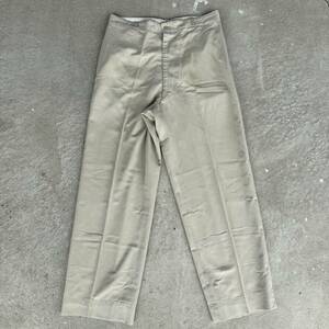 ビンテージ　60s　70s　ミリタリー　チノパン　パンツ　コットン　ラピッドジッパー　36×31　米軍　240529