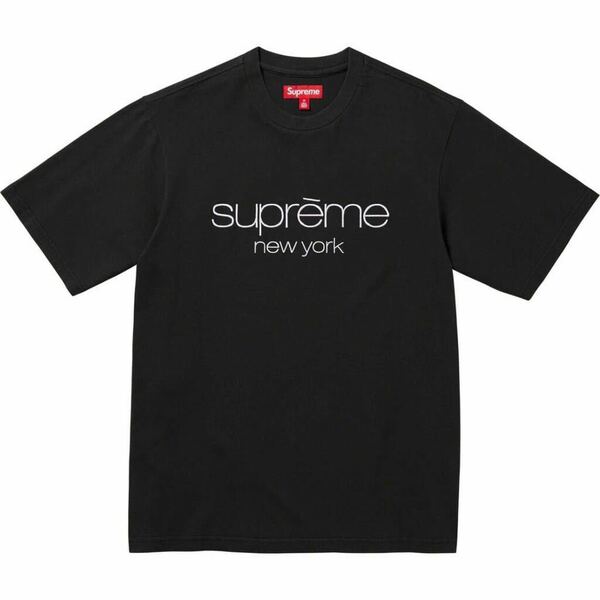 送料無料 黒 L Supreme Supreme Classic Logo S/S Top Tee Black シュプリーム クラシックロゴ Tシャツ ブラック 23FW Box ステッカー 新品