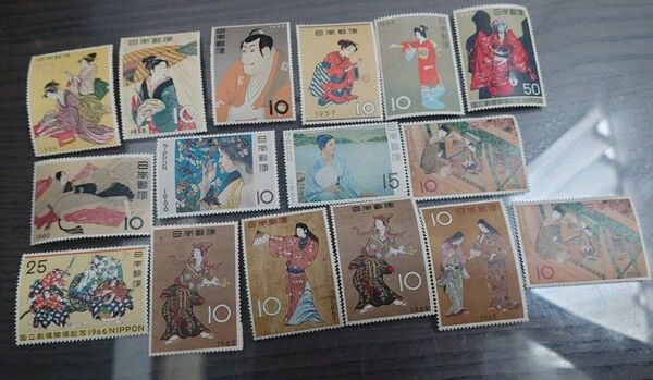 日本画　浮世絵　切手　セット　新品