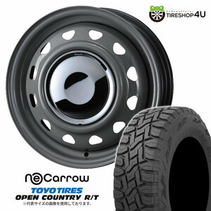 4本セット NeoCarrow 14x4.5J 8/100/114.3 +45 GRAY-CC TOYO OPEN COUNTRY R/T 155/65R14 ブラックレター 軽自動車 N-BOX タント ムーヴ