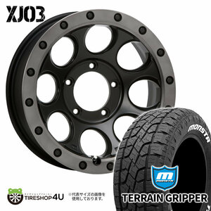 4本セット XTREME-J XJ03 16x5.5J 5/139.7 +20 FBK MONSTA TERRAIN GRIPPER A/T 175/80R16 ホワイトレター ジムニー JB64 JB23