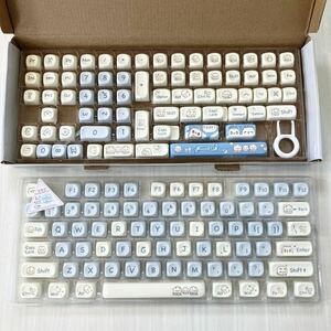 SUEHIODHY 144キー キャット MOA プロファイル キーキャップ PBT 7U スペースバー Gateron Kailh Cherry MXスイッチ ゲーミングキーボード