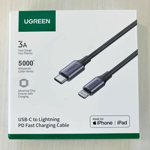 UGREEN USB-C Lightningケーブル【MFi認証取得 PD対応 2M】急速充電 PD ライトニングケーブル ナイロン編み 超高耐久 の画像4