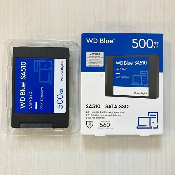 Western Digitalウエスタンデジタル WD Blue SATA SSD内蔵 500GB 2.5インチ (読取り最大 560MB/s 書込み最大 510MB/s)WDS500G3B0A-EC SA510