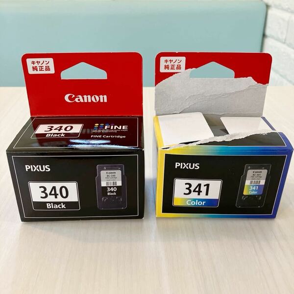 Canon 純正 インクカートリッジ 【標準容量セット/ブラック&カラー】BC-341 3色カラー & BC-340 ブラック 【カラーのみ開封しています】