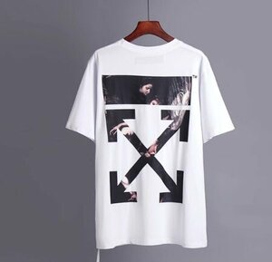 OFF WHITE オフホワイト トップス Tシャツ メンズ レディース ストリート カジュアル ホワイト L