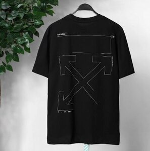 OFF WHITE オフホワイト トップス Tシャツ メンズ レディース シンプル カジュアル ブラック M