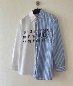 MAISON MARGIELA メゾンマルジェラ シャツ 長袖 メンズ レディース カジュアル 切り替え 画像通り M