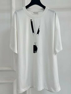 Maison Margiela メゾン マルジェラ トップス Tシャツ ロング メンズ レディース カジュアル ホワイト Ｌ