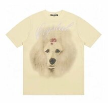 acne studios アクネストゥディオズ トップス Tシャツ 半袖 レディース メンズ ストリート ベージュ L_画像1