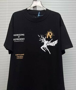 REPRESENT リプレゼント Tシャツ トップス メンズ レディース レトロ カジュアル ブラック Ｍ