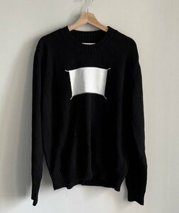 MAISON MARGIELA mezzo n Margiela knitted sweater men's lady's wool cotton casual black L