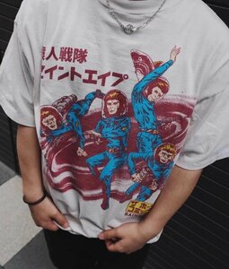 SAINT MICHAEL セントマイケル Tシャツ 半袖 トップス メンズ レディース サンマー アニメ ホワイトM