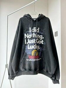 VETEMENTS ヴェトモン トップス パーカー メンズ ストリート ユニセックス カジュアル ブラックM