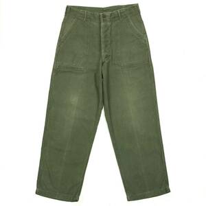 60s[US Military] Baker pants size W32 L29.5 cotton satin OG-107 Vintage / the US armed forces the truth thing military Army Army utility 