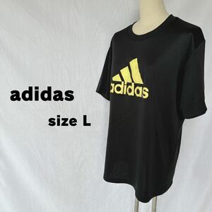 adidas アディダス半袖Tシャツ スポーツウェア　半袖 Tシャツ ブラック L