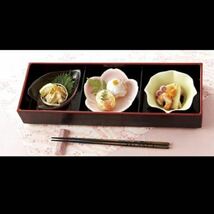 【送料無料】3連 松花堂弁当箱 蓋無し 10個セット37.5ｘ13.5cmｘ6.5cm 業務用 旅館 ホテル 厨房 和食_画像2