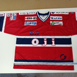  ice hockey uniform OJI. used. goods..IWAKURA 50. equipped. over . scratch . less beautiful.