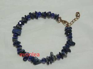klipi-klipi- one ream natural stone bracele lapis lazuli lapis lazuli limitated model ( Power Stone / bangle / blue / crystal glass /clipyclipy*