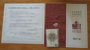 未使用品　東京駅開業１００周年記念Suica　JR東日本　送料無料ネコポス