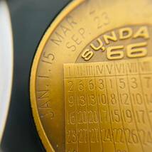 C-051599SI 【希少】 1966 日曜表メダル SUNDAYS 日曜表 造幣局 午年 干支 十二支 カレンダー ケース付き メダル コイン アンティーク_画像10